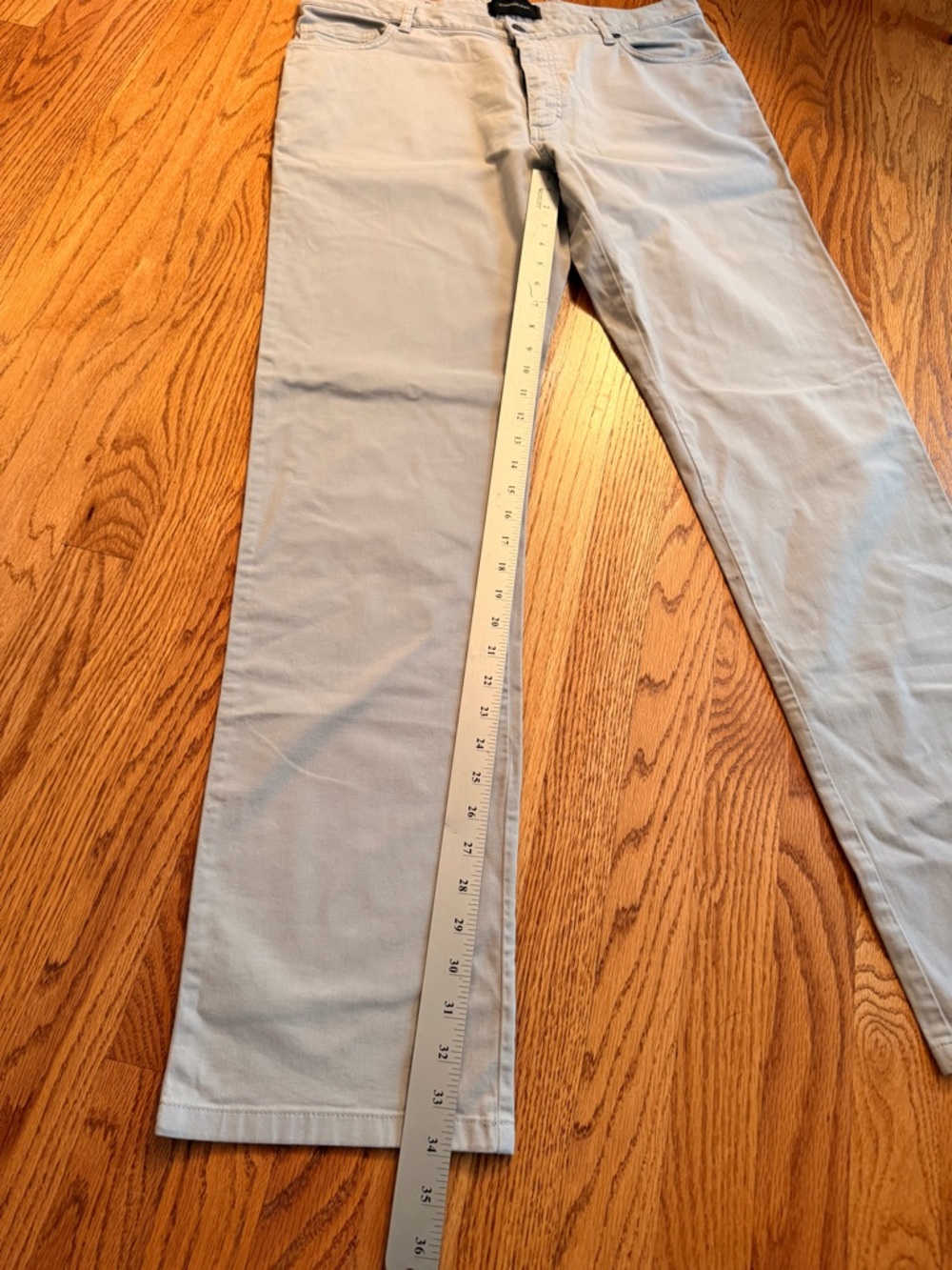 Ermenegildo Zegna Men's Grey Cotton Blend 5 Pocket Chino Pants Size 38 x 34 - Picture 7 of 15